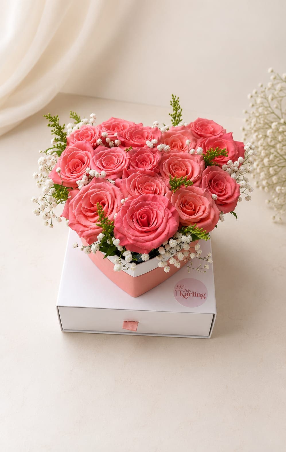 Caja sorpresa con flores
